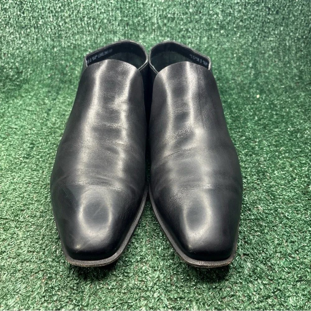 Bally Love Black Leather Ankle Boots Pointy Toe Slip On Chelseas Mens Size 10 D